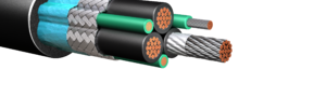 HW285: 2kV Foil & Braid Shielded Unarmored Cable, 3 Symm Grounds