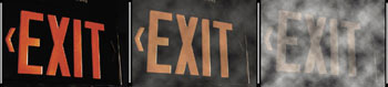 Comparison of Three Exit Signs with Smoke Obscuration