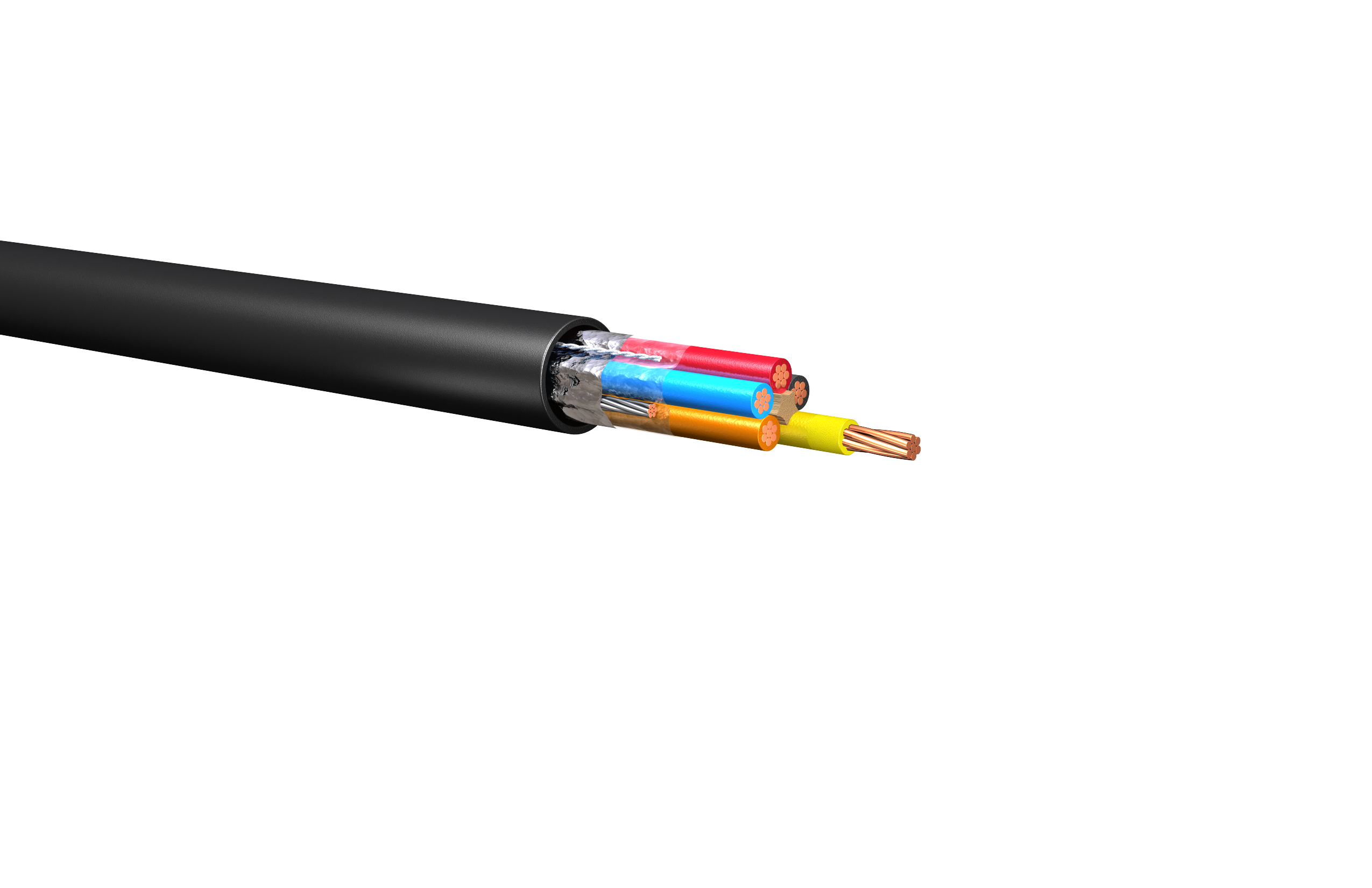 HW153: 600V Shielded Control Cable, THHN or THWN-2, PVC/Nylon (14-10 AWG)