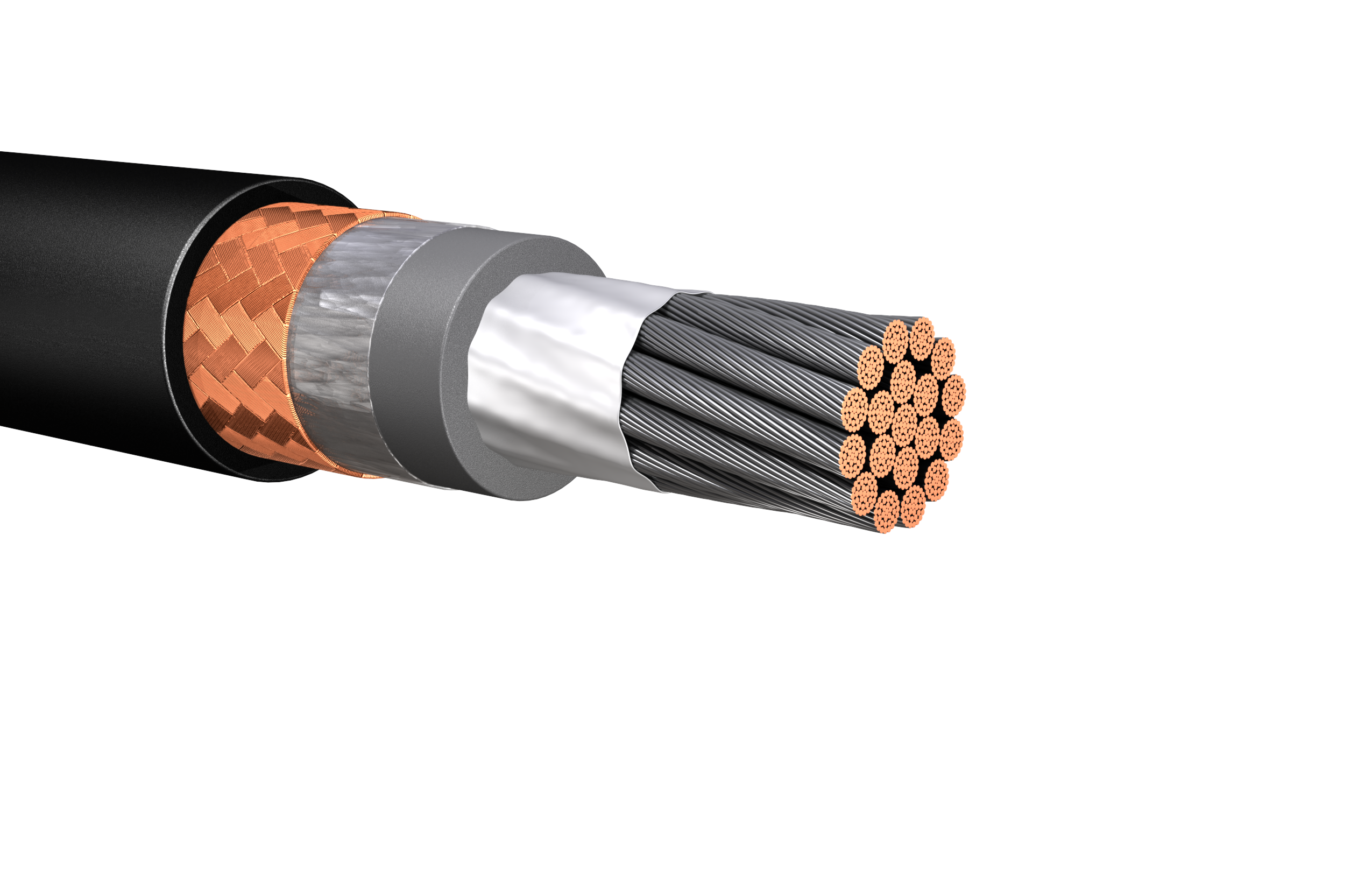 HW263: 2kV Single Conductor Power Cable, Armored & Sheathed